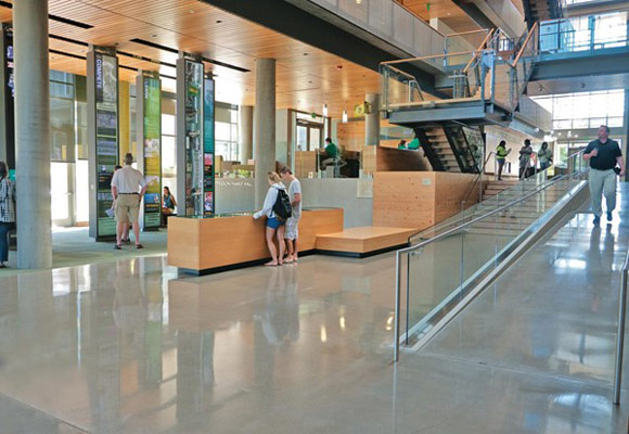Полированный бетонный пол в Университете штата Орегон